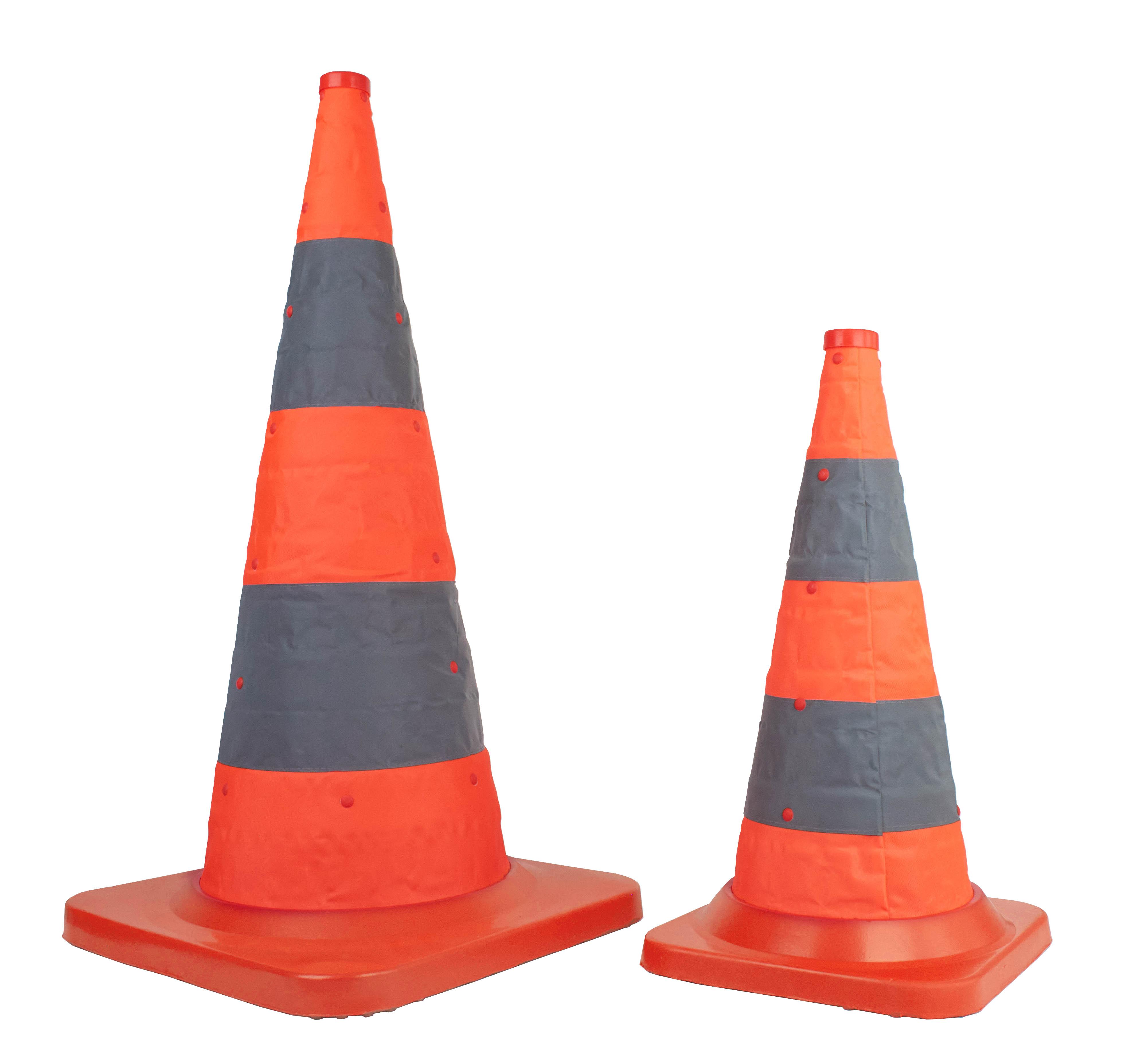 Cono stradale pieghevole da 50 cm con LED e custodia per il trasporto